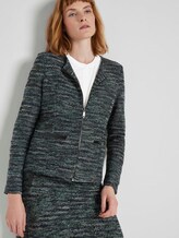 Boucle Zip Blazer - Vrouwen - mint black white boucle design Boucle Zip Blazer - Vrouwen - mint black white boucle design - 5 - TOM TAILOR