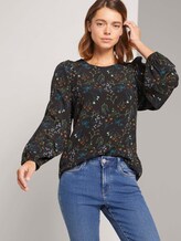Blouse met dessin met ballonmouwen - Vrouwen - black flower print Blouse met dessin met ballonmouwen - Vrouwen - black flower print - 5 - TOM TAILOR Denim