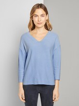 Pullover mit 3/4-Arm - Frauen - sea blue Pullover mit 3/4-Arm - Frauen - sea blue - 1 - TOM TAILOR