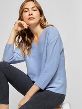 Pullover mit 3/4-Arm - Frauen - sea blue Pullover mit 3/4-Arm - Frauen - sea blue - 5 - TOM TAILOR