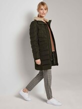 Puffermantel mit Fellkapuze - Frauen - Dark Rosin Green Puffermantel mit Fellkapuze - Frauen - Dark Rosin Green - 3 - TOM TAILOR