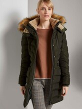 Puffermantel mit Fellkapuze - Frauen - Dark Rosin Green Puffermantel mit Fellkapuze - Frauen - Dark Rosin Green - 5 - TOM TAILOR