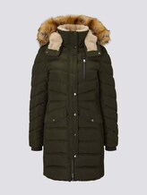 Puffermantel mit Fellkapuze - Frauen - Dark Rosin Green Puffermantel mit Fellkapuze - Frauen - Dark Rosin Green - 7 - TOM TAILOR