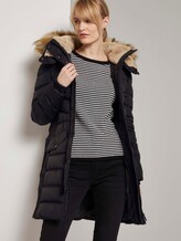 Puffermantel mit Fellkapuze - Frauen - Deep Black Puffermantel mit Fellkapuze - Frauen - Deep Black - 5 - TOM TAILOR