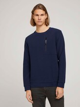 Sweatshirt mit Reißverschluss - Männer - Sky Captain Blue Sweatshirt mit Reißverschluss - Männer - Sky Captain Blue - 1 - TOM TAILOR Denim