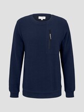 Sweatshirt mit Reißverschluss - Männer - Sky Captain Blue Sweatshirt mit Reißverschluss - Männer - Sky Captain Blue - 7 - TOM TAILOR Denim