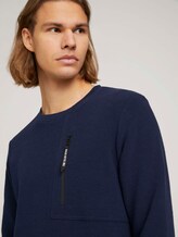 Sweatshirt mit Reißverschluss - Männer - Sky Captain Blue Sweatshirt mit Reißverschluss - Männer - Sky Captain Blue - 9 - TOM TAILOR Denim