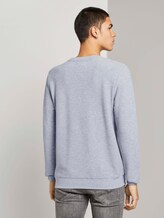 Sweatshirt mit Reißverschluss - Männer - Light Stone Grey Melange Sweatshirt mit Reißverschluss - Männer - Light Stone Grey Melange - 2 - TOM TAILOR Denim