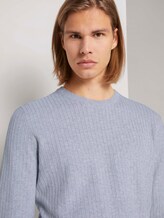strukturierter Pullover - Männer - Light Stone Grey Melange strukturierter Pullover - Männer - Light Stone Grey Melange - 9 - TOM TAILOR Denim