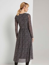 Gemustertes Midikleid aus Mesh - Frauen - black-melange-black Gemustertes Midikleid aus Mesh - Frauen - black-melange-black - 2 - TOM TAILOR