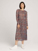 Gemustertes Midikleid aus Mesh - Frauen - pink blue multicolor ditsy Gemustertes Midikleid aus Mesh - Frauen - pink blue multicolor ditsy - 1 - TOM TAILOR