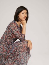 Gemustertes Midikleid aus Mesh - Frauen - pink blue multicolor ditsy Gemustertes Midikleid aus Mesh - Frauen - pink blue multicolor ditsy - 5 - TOM TAILOR