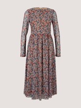 Gemustertes Midikleid aus Mesh - Frauen - pink blue multicolor ditsy Gemustertes Midikleid aus Mesh - Frauen - pink blue multicolor ditsy - 7 - TOM TAILOR