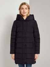 Puffermantel mit breitem Kapuzenkragen - Frauen - Deep Black Puffermantel mit breitem Kapuzenkragen - Frauen - Deep Black - 1 - TOM TAILOR