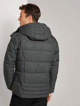 Pufferjacke mit abnehmbarer Kaupze - Männer - mid grey structure Pufferjacke mit abnehmbarer Kaupze - Männer - mid grey structure - 2 - TOM TAILOR