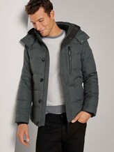 Pufferjacke mit abnehmbarer Kaupze - Männer - mid grey structure Pufferjacke mit abnehmbarer Kaupze - Männer - mid grey structure - 5 - TOM TAILOR