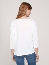 Langarmshirt mit Bio-Baumwolle - Frauen - Whisper White Langarmshirt mit Bio-Baumwolle - Frauen - Whisper White - 2 - TOM TAILOR
