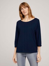 Langarmshirt mit Bio-Baumwolle - Frauen - Sky Captain Blue Langarmshirt mit Bio-Baumwolle - Frauen - Sky Captain Blue - 1 - TOM TAILOR