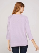 3/4 Arm Shirt mit LENZING™ ECOVERO™ - Frauen - heather lilac melange 3/4 Arm Shirt mit LENZING™ ECOVERO™ - Frauen - heather lilac melange - 2 - TOM TAILOR