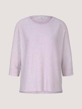 3/4 Arm Shirt mit LENZING™ ECOVERO™ - Frauen - heather lilac melange 3/4 Arm Shirt mit LENZING™ ECOVERO™ - Frauen - heather lilac melange - 7 - TOM TAILOR