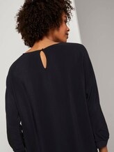 Lockere Bluse mit Rippbündchen - Frauen - Deep Black Lockere Bluse mit Rippbündchen - Frauen - Deep Black - 9 - Mine to five