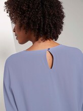 Lockere Bluse mit Rippbündchen - Frauen - fern blue Lockere Bluse mit Rippbündchen - Frauen - fern blue - 9 - Mine to five