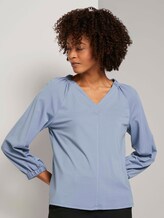 Blouse top met elastische mouwen - Vrouwen - fern blue Blouse top met elastische mouwen - Vrouwen - fern blue - 1 - Mine to five