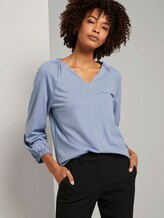 Blouse top met elastische mouwen - Vrouwen - fern blue Blouse top met elastische mouwen - Vrouwen - fern blue - 5 - Mine to five