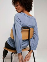 Blouse top met elastische mouwen - Vrouwen - fern blue Blouse top met elastische mouwen - Vrouwen - fern blue - 9 - Mine to five