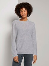 Zachte gebreide trui loose fit - Vrouwen - soft silver grey melange Zachte gebreide trui loose fit - Vrouwen - soft silver grey melange - 1 - Mine to five