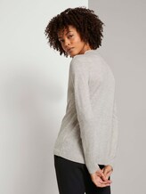 Feiner Strickpullover mit Stehkragen - Frauen - soft silver grey melange Feiner Strickpullover mit Stehkragen - Frauen - soft silver grey melange - 2 - Mine to five