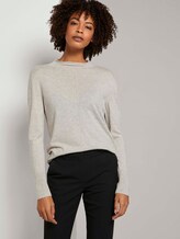 Feiner Strickpullover mit Stehkragen - Frauen - soft silver grey melange Feiner Strickpullover mit Stehkragen - Frauen - soft silver grey melange - 5 - Mine to five