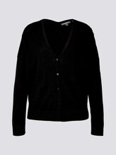 Loose Fit Cardigan aus Merinowolle - Frauen - Deep Black Loose Fit Cardigan aus Merinowolle - Frauen - Deep Black - 7 - Mine to five