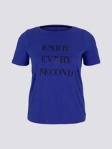 T-Shirt mit Pailletten-Applikation - Frauen - crest blue T-Shirt mit Pailletten-Applikation - Frauen - crest blue - 7 - My True Me
