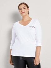 T-Shirt mit V-Ausschnitt - Frauen - Whisper White T-Shirt mit V-Ausschnitt - Frauen - Whisper White - 1 - My True Me