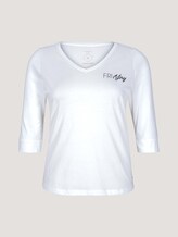 T-Shirt mit V-Ausschnitt - Frauen - Whisper White T-Shirt mit V-Ausschnitt - Frauen - Whisper White - 7 - My True Me