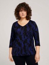 T-shirt met V-hals - Vrouwen - abstract dot pattern T-shirt met V-hals - Vrouwen - abstract dot pattern - 1 - My True Me