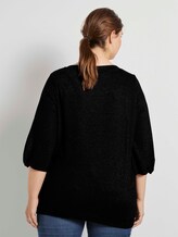 Shirt mit Ballonärmeln - Frauen - Deep Black Shirt mit Ballonärmeln - Frauen - Deep Black - 2 - My True Me