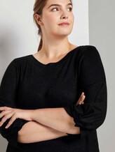 Shirt mit Ballonärmeln - Frauen - Deep Black Shirt mit Ballonärmeln - Frauen - Deep Black - 9 - My True Me