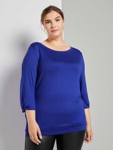 Shirt mit Ballonärmeln - Frauen - crest blue Shirt mit Ballonärmeln - Frauen - crest blue - 1 - My True Me