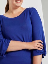 Shirt mit Ballonärmeln - Frauen - crest blue Shirt mit Ballonärmeln - Frauen - crest blue - 9 - My True Me