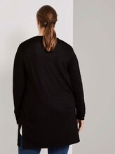 Shirt Cardigan mit Seitenschlitzen - Frauen - Deep Black Shirt Cardigan mit Seitenschlitzen - Frauen - Deep Black - 2 - My True Me