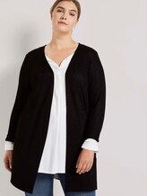 Shirt Cardigan mit Seitenschlitzen - Frauen - Deep Black Shirt Cardigan mit Seitenschlitzen - Frauen - Deep Black - 5 - My True Me