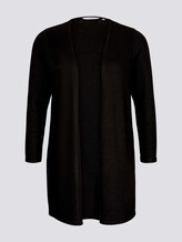 Shirt Cardigan mit Seitenschlitzen - Frauen - Deep Black Shirt Cardigan mit Seitenschlitzen - Frauen - Deep Black - 7 - My True Me