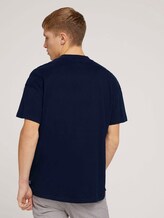 Lockeres Stehkragen T-Shirt mit Bio-Baumwolle - Männer - Sky Captain Blue Lockeres Stehkragen T-Shirt mit Bio-Baumwolle - Männer - Sky Captain Blue - 2 - TOM TAILOR Denim