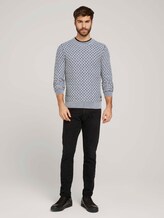 Pullover mit Schachbrett-Struktur - Männer - navy white heavy structure Pullover mit Schachbrett-Struktur - Männer - navy white heavy structure - 3 - TOM TAILOR