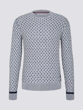 Pullover mit Schachbrett-Struktur - Männer - navy white heavy structure Pullover mit Schachbrett-Struktur - Männer - navy white heavy structure - 7 - TOM TAILOR