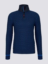 Troyer Pullover mit Schachbrett-Struktur - Männer - navy blue heavy structure Troyer Pullover mit Schachbrett-Struktur - Männer - navy blue heavy structure - 7 - TOM TAILOR
