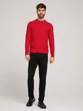 Strickpullover mit Struktur - Männer - Powerful Red Strickpullover mit Struktur - Männer - Powerful Red - 3 - TOM TAILOR
