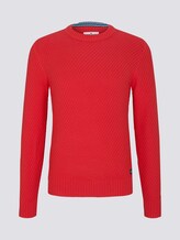 Strickpullover mit Struktur - Männer - Powerful Red Strickpullover mit Struktur - Männer - Powerful Red - 7 - TOM TAILOR